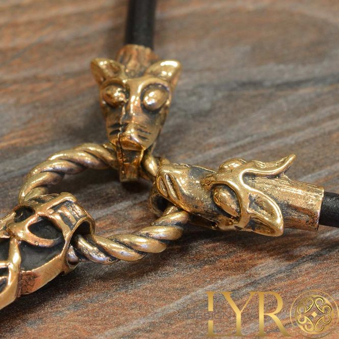 Hovedbilde Torshammer med Fenrishoder - Bronse