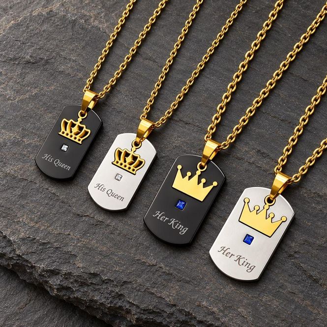 Hovedbilde Her King & His Queen - Halssmykke til Par